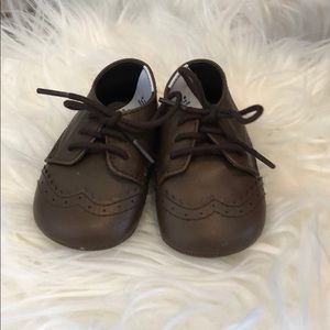 Soft sole brown Oxford shoe 3-6 mo